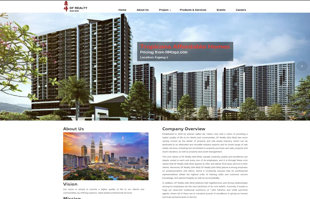 Ding Feng Property website preview